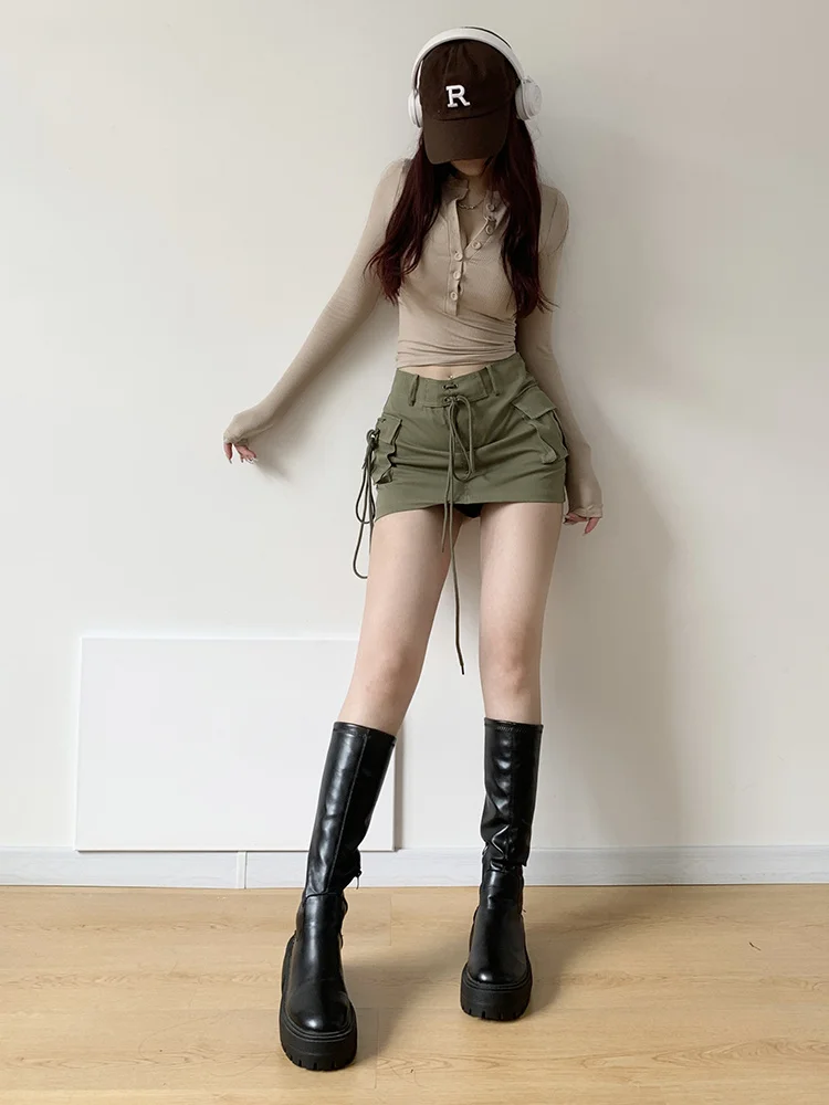 

TVVOVVIN 2023 New Girl Vibe Work Suit Half Skirt Women's Slim A-line Skirt Design Sense Denim Wrap Hip Skirt Short Skirt NVAD