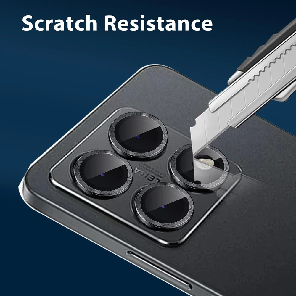 Aluminum Alloy Camera Protector Ring with Tempered Glass