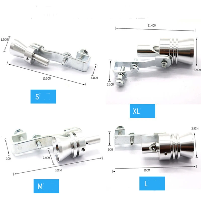 Motorbike Car Exhaust Fake Turbo Whistle Pipe Sound Muffler Blow Off Valve Universal Simulator Whistler
