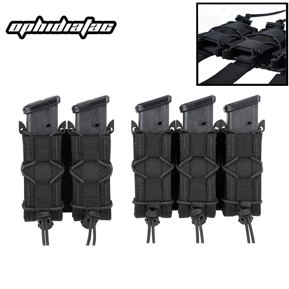 Magazine Pouch 9mm Double Triple Molle Open Suitable for 17 19