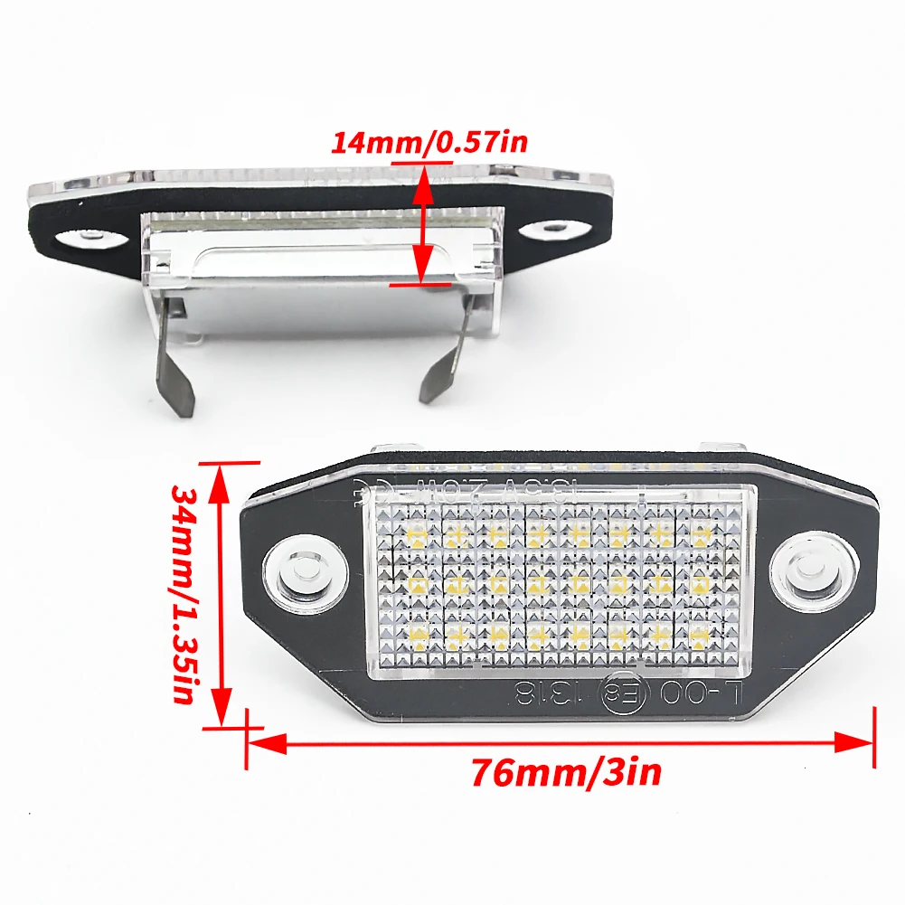 

2 шт., светодиодные лампы 24SMD для номерного знака Ford Mondeo MK3 2000-2007