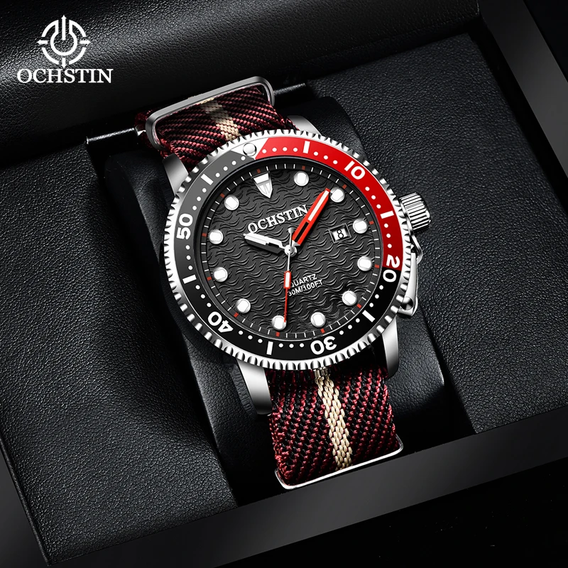 Classic top luxury brand watch waterproof calendar business fashion brown multi functional men's watchis