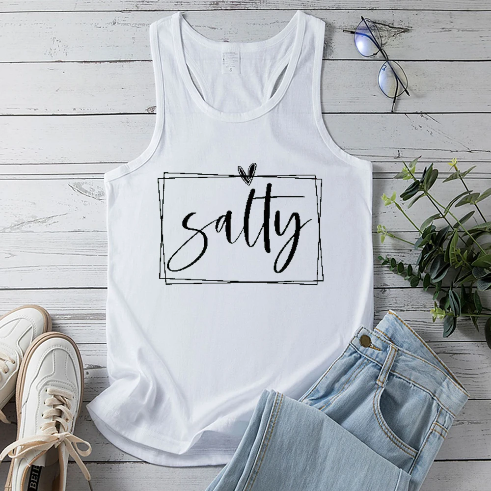 

Seeyoushy Salty Fun Print 2023 Summer New Women's Tank Top Y2K Aesthetic Sports Camisole Casual Holiday Clothing Trend Women Top