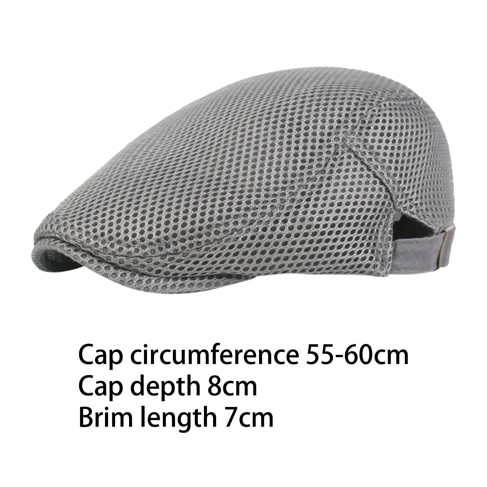 Men`s Mesh Flat Cap Painter Hat Newsboy Hat Breathable Summer Hat for Golf Hiking