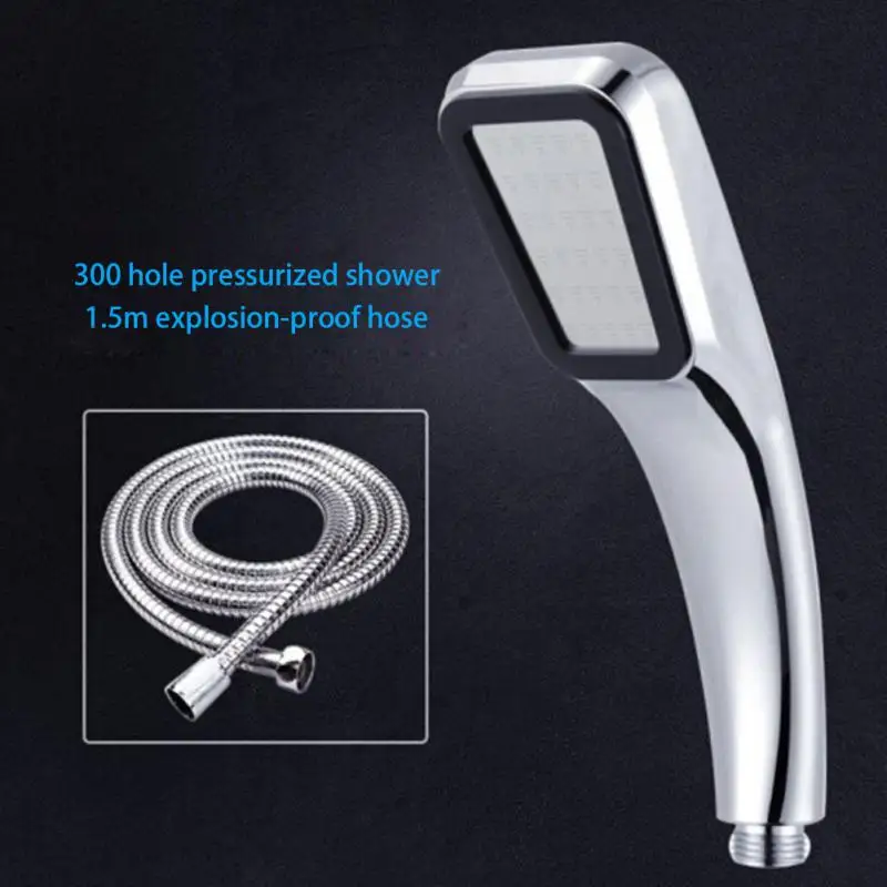 Shower Head Shower Set Shower Head Set 300 Holes High Pressure Rainfall Shower Head Water Saving Chrome Sprayers Nozzle Bathroom Accessories Faucets