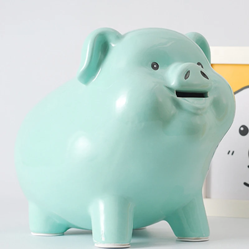 

Advanced Ceramic Piggy Bank Creative Design Minimalist Bedroom Piggy Bank Chinese Ready Money Caixa Misteriosa Storage Supplies