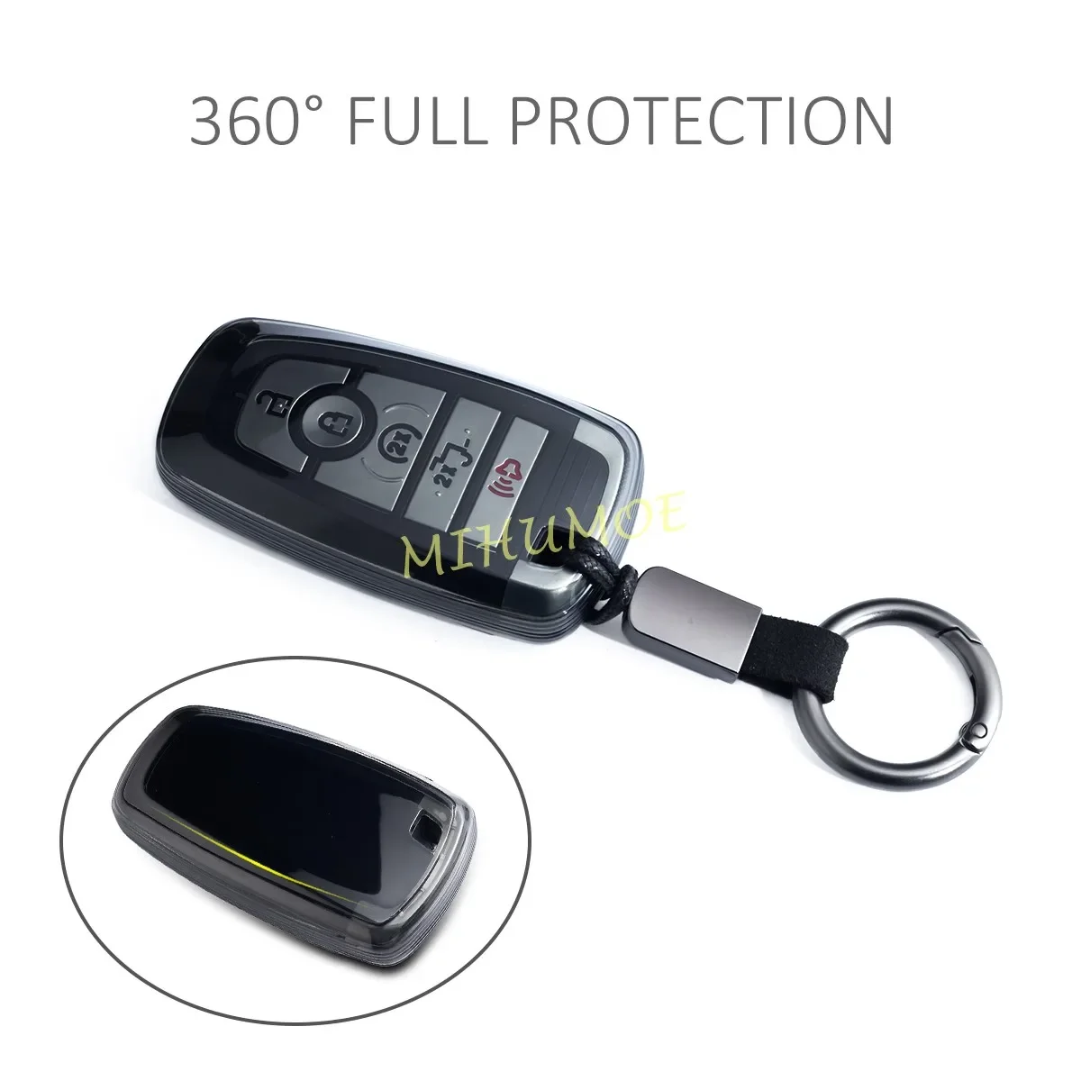 Black Transparent Key Fob Case Cover