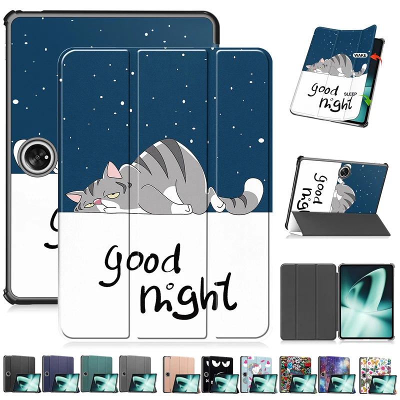 Per Coque Oneplus Pad Case 11.61 Pollici Cute Painted Fold Cover In Pelle Per Funda Oneplus Pad Case Per Oppo Pad 2 Pad2 Capa Kids