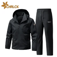 CHRLCK Men's Running Sportswear Suits Breathable Clothes Sports Joggers Training Gym Fitness Tracksuit Sets Male 1