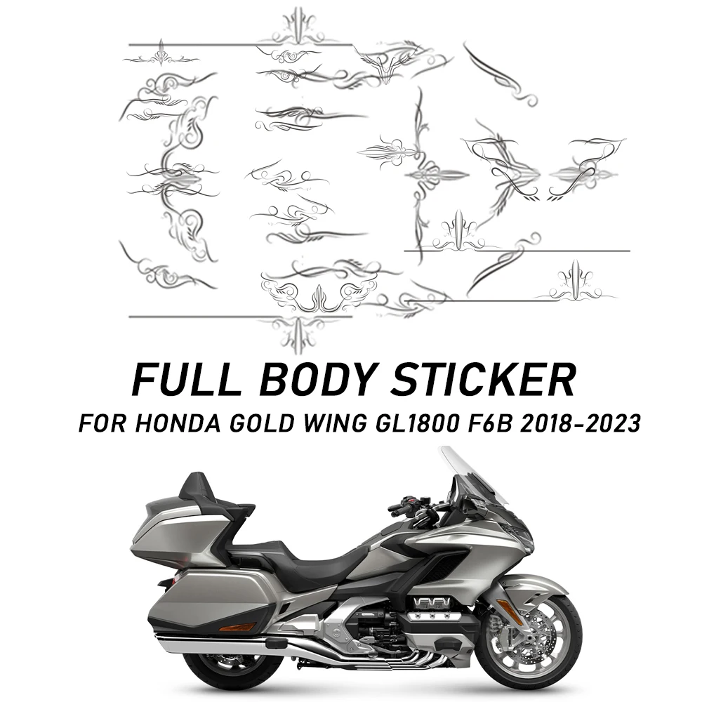 

Panical Trunk Headlight Trim Full Bike Body Sticker Sign Badge Protect For Honda Gold Wing GL1800 GL1800B F6B 2018-2023