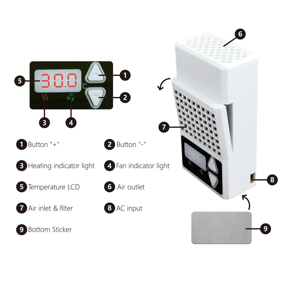 송진 LCD 3D 프린터 미니 히터 온도 컨트롤러, ELEGOO,ANYCUBIC,CREALITY LCD DLP용 가열 온도조절기 온도 제어