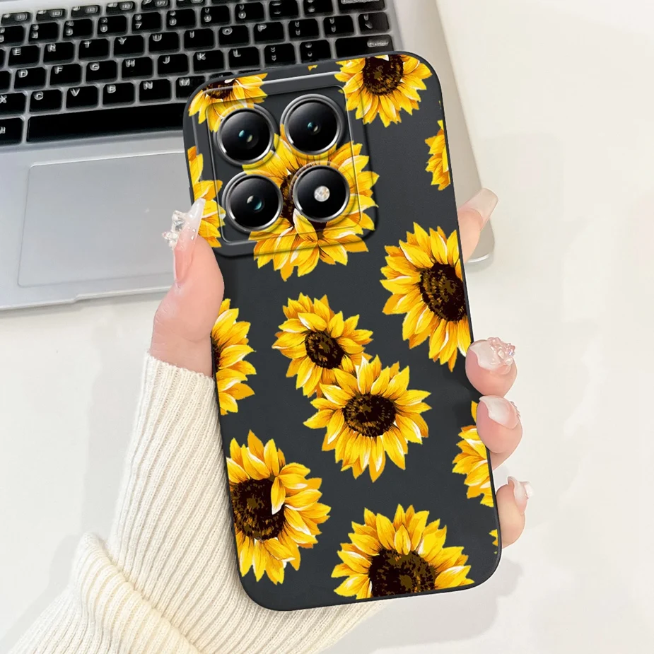 Luxury Sunflower Cartoon Girls Soft Silicone Phone Case