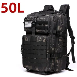 Durable Waterproof Outdoor Tactical Backpack - 25L/50L Capacity (50L (Camo black))
