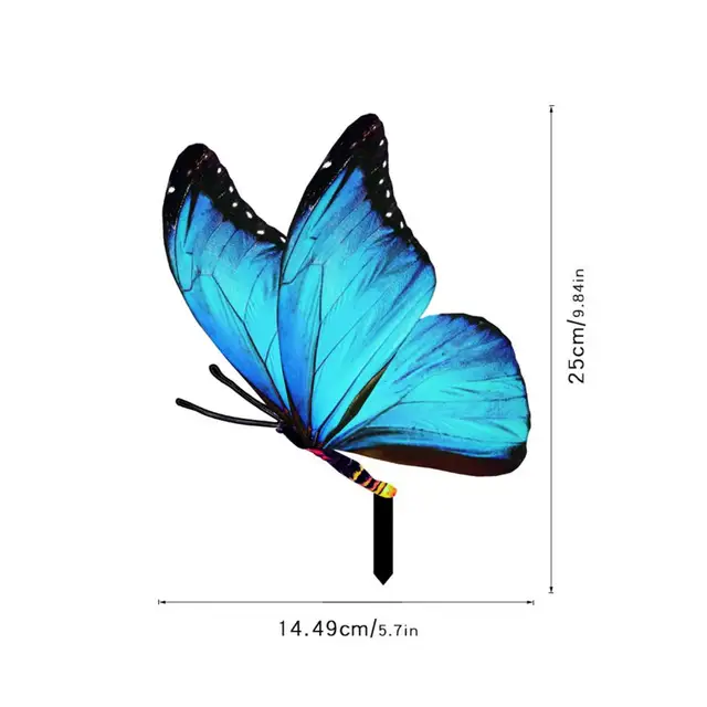 Pillangó Tét Valósághű Megjelenés Időjárásbiztos Éles Hegy, Szemet Gyönyörködtető Kültéri Gyep Terasz Udvari Art Betét - Image 6