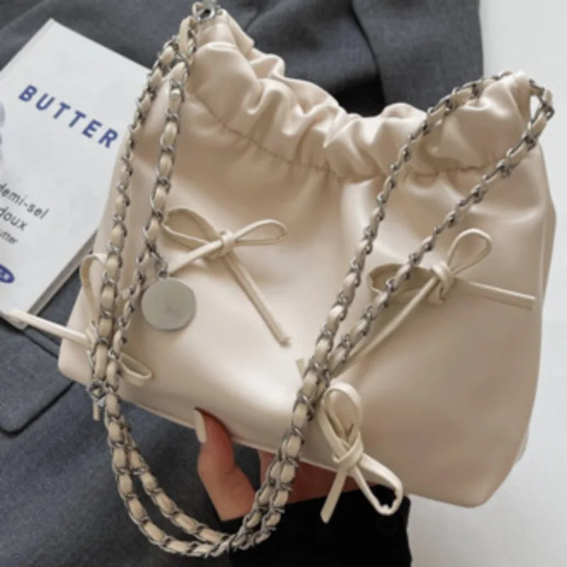 Shoulder Bag Crossbody Pleated Design Handbag for Woman New Versatile Simple Bucket Fashion Casual High-quality Messenger Luxury