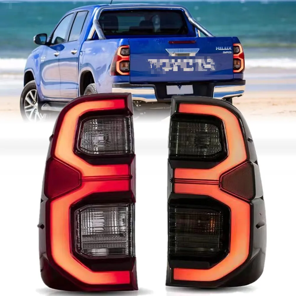 

Автомобильная задняя фара 12 В для Toyota HILUX REVO, светодиодсветодиодный задние фары s 2015-2020, задний ходовой сигнал заднего хода, поворота, задние фары в сборе