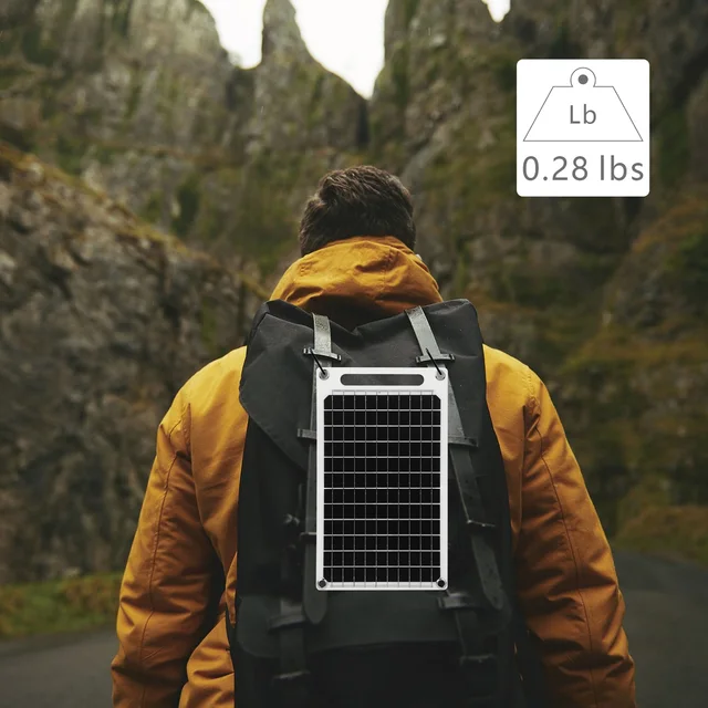 10W Portable Solar Panel-5V Lightweight Mini USB Solar Charger for Phones,Power Banks,Outdoor,Camping,Hiking,Backpacking 6