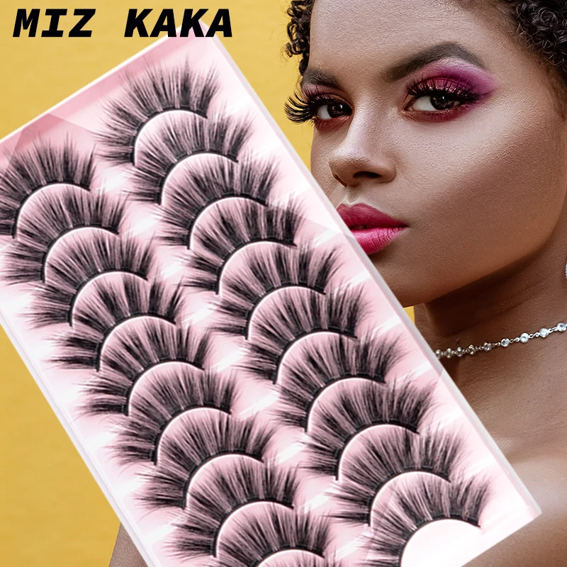 10 Pairs Natural False Eyelashes Halloween Cosplay Dramatic Volume