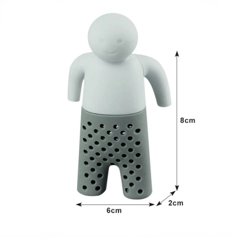 Tea Infuser Tea Strainer Tea Maker Tea Filter Creative Tea Strainer Food Grade Silica Gel Tea Filter Mr.Tea Villain Shaped Silicone Maker Bag Set Brew Te Mate
