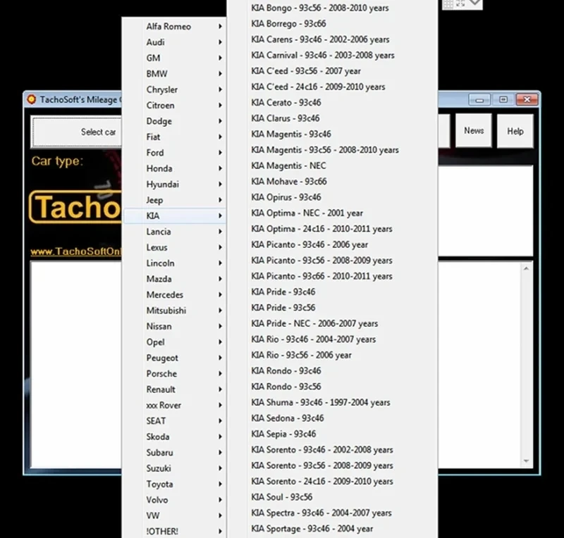 Latest 2024 Hot TachoSoft Mileage Calculator 23.1 Counter Calculation Software V23.1 with License Digital Odometer Calculators 2