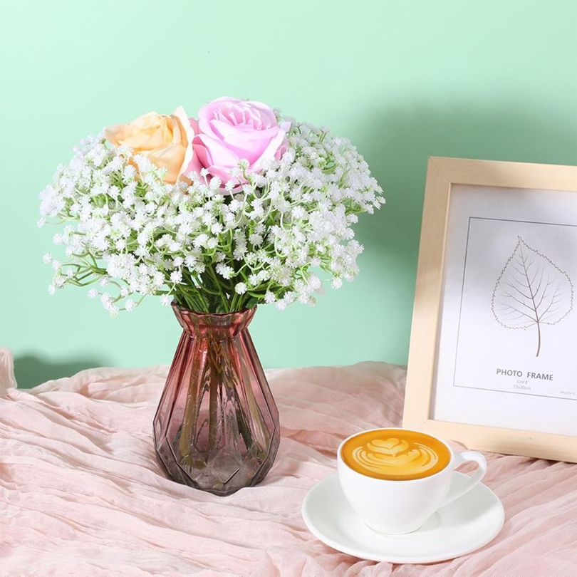 Artificial Plastics Flowers Gypsophila Outdoor Garden Yard Home Vase Table Wedding Stage Bridal Bouquet DIY Gift Ornaments Cheap