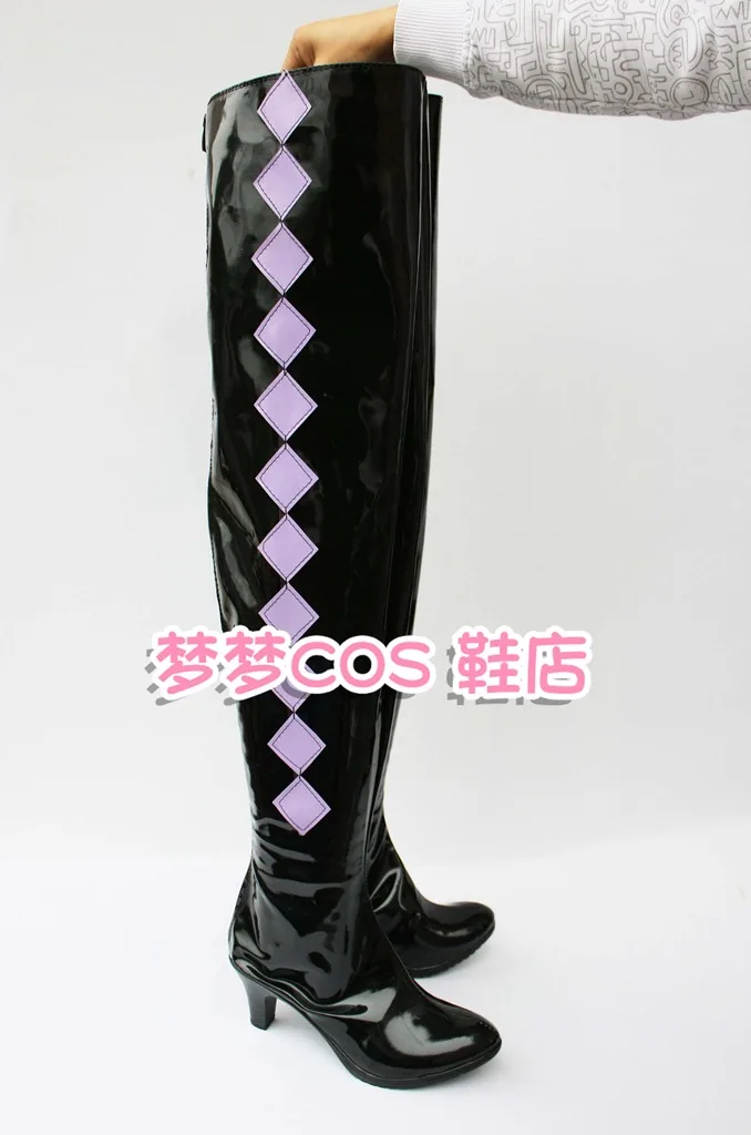 Leather homura　1 Puella Magi Madoka Magica Akemi Homura Cosplay Shoes