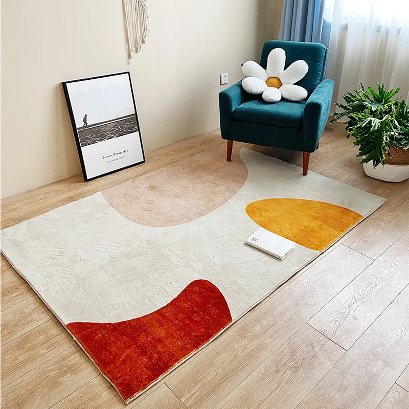 

Morandi Carpets for Living Room Imitation Cashmere Soft Rugs for Bedroom Nordic Wabi-sabi Cloakroom Carpet Large Area Lounge Rug