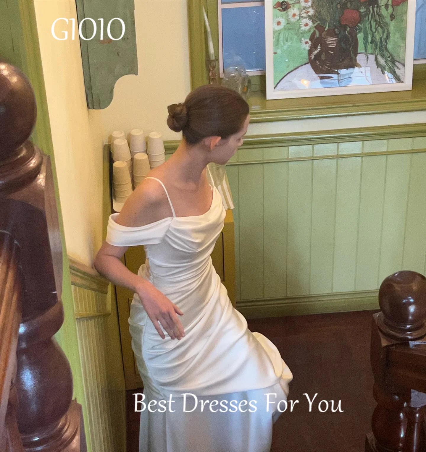 GIOIO Sweetheart Formal Wedding Dresses Korea White Pleat Short Sleeves 프롬드레스 Elegant Bride Gown Party Women