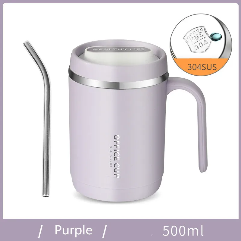  Thermos Mug with Handle and LId, 500ml Thermal Mugs