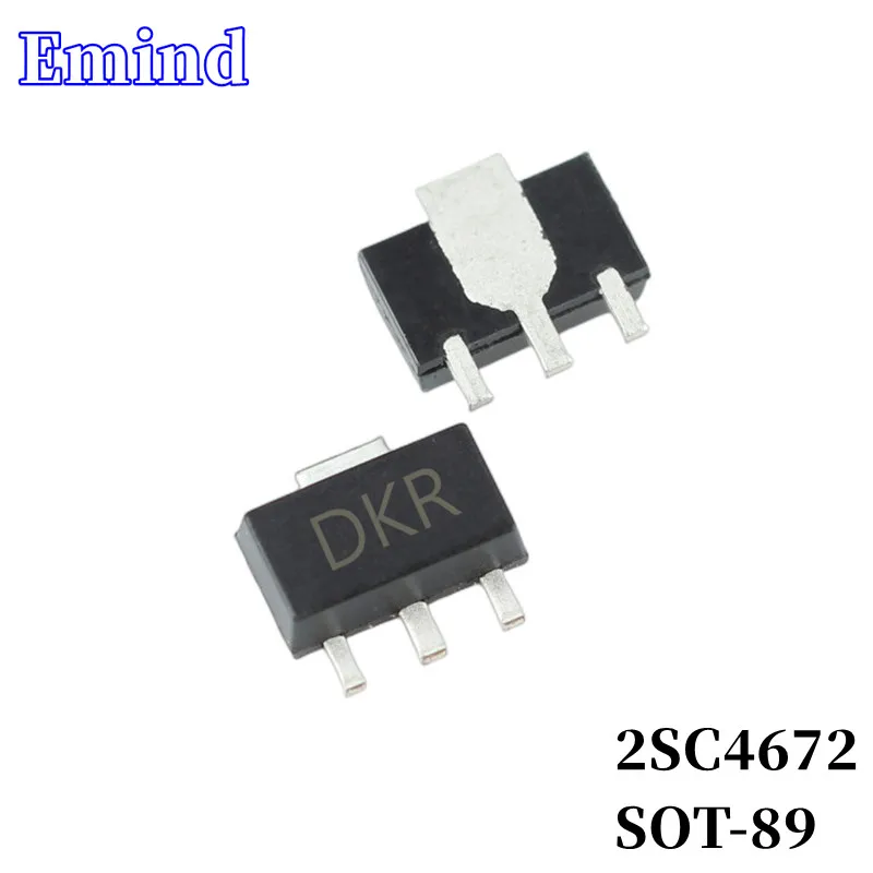 

100Pcs 2SC4672 SMD Transistor Footprint SOT-89 Silkscreen DKR Type NPN 50V/6A Bipolar Amplifier Transistor