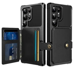 Leather Card Wallet Phone Case - Sleek and Versatile护 for Galaxy S26 Plus (Black)