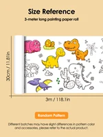 Children Drawing Roll DIY Sticky Color Filling Paper Coloring Paper Roll For Kids DIY Painting Drawing Early Educational Toys 2