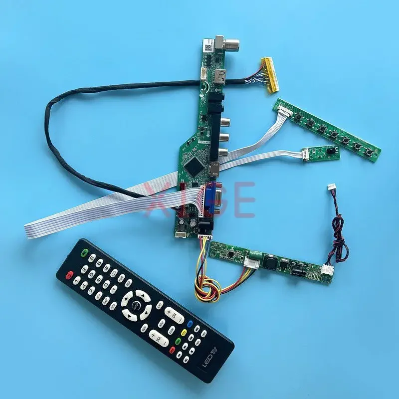 

For M185BGE M185XTN01 LM185TT1A Controller Board 1366*768 Kit DIY TV Analog Signal USB+AV+HDMI+VGA 30-Pin LVDS LCD Display 18.5"