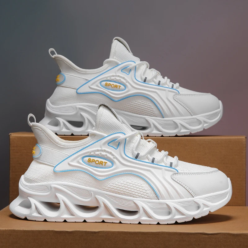 Men's Casual and Comfortable Running Sneakers, Durable Lace-Up Design, Suitable for Outdoor Sports and Daily Wear