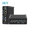 Fanless Industrial Mini PC Pentium J2900 4x Serial Ports RS232 RS485 2x Gigabit Ethernet Mini PCIe WiFi 4G LTE SIM Windows Linux 1
