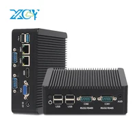 Fanless Industrial Mini PC Pentium J2900 4x Serial Ports RS232 RS485 2x Gigabit Ethernet Mini PCIe WiFi 4G LTE SIM Windows Linux 1