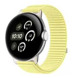 Sport Nylon Elastic Band - Premium Loop Strap for Pixel Watches (41mm/45mm) (Neon yellow)