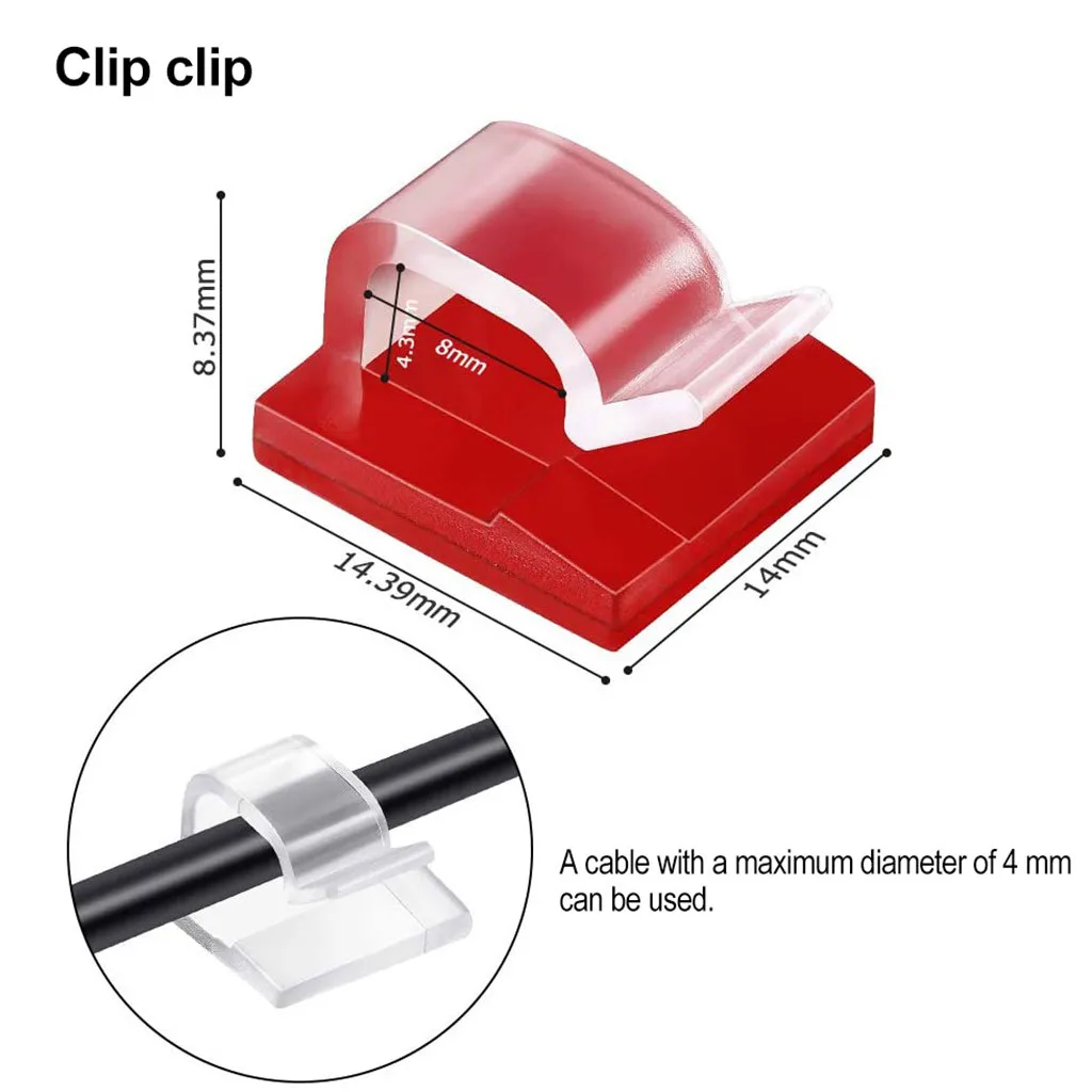 Multi-Pack Self-Adhesive Cable Organizer Clips