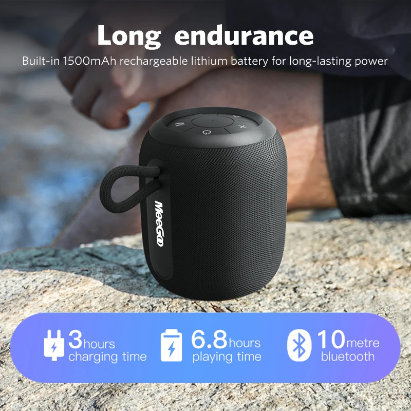Meegoo Portable Wireless Bluetooth Speaker With Enhanced Bass_voghion.com