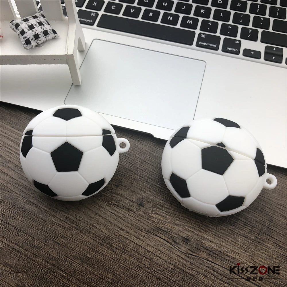 Airpods 1/2/3/Pro 용 소년 남성용 축구 케이스 Apple Airpods2 용 실리콘 케이스 Bluetooth 이어폰 커버..