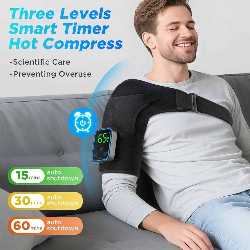 Shoulder Protection for Joint Knee Elbow Massager Vibrador 3 in 1 Knee Pads Heated Relax Muscle Relaxation Massage Belt Wireless
