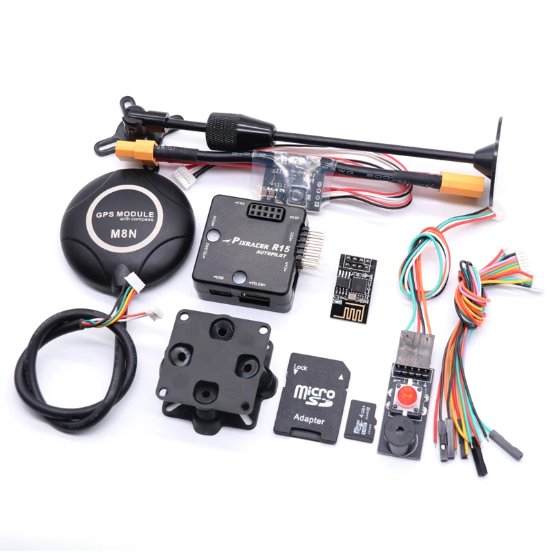 PIXRACER-R15-PX4-Pixhawk-Flight-Controller-Autopilot-M8N-GPS-XT60-Power ...