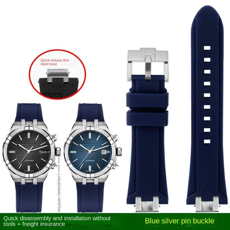thumbnail image 1 of Correa de reloj de silicona resistente al agua para reloj Maurice Lacroix AIKON, accesorios de correa de reloj modificados AI6008 AI6007 AI 6038, 1 of 5