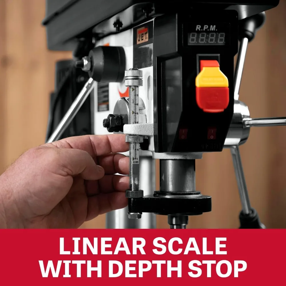 12-Inch Variable-Speed Benchtop Drill Press, 1/2 HP, 1Ph 115V (Model JWDP-12) 4