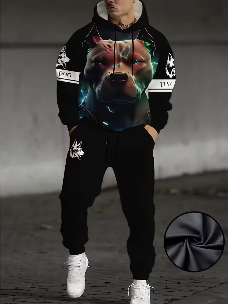لهب الأسد البلوز هوديس مجموعات ثلاثية الأبعاد الطباعة الرجال النساء موضة هوديي + بانت 2 قطعة مجموعات تأثيري بدلة رياضية رجالي 2 قطعة مجموعات