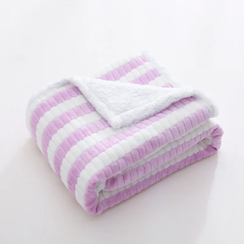 Newborn Thermal Fleece Blanket Soft Swaddle Envelope Wrap Solid Bedding Baby Blanket & Swaddling Infant Quilts 3