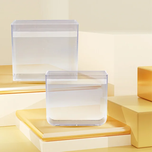 Small Fish Tank Betta Fish Tank With LED Light High Transparency Square Fish Tank Aquarium Starter Kits For Living Room Home 6