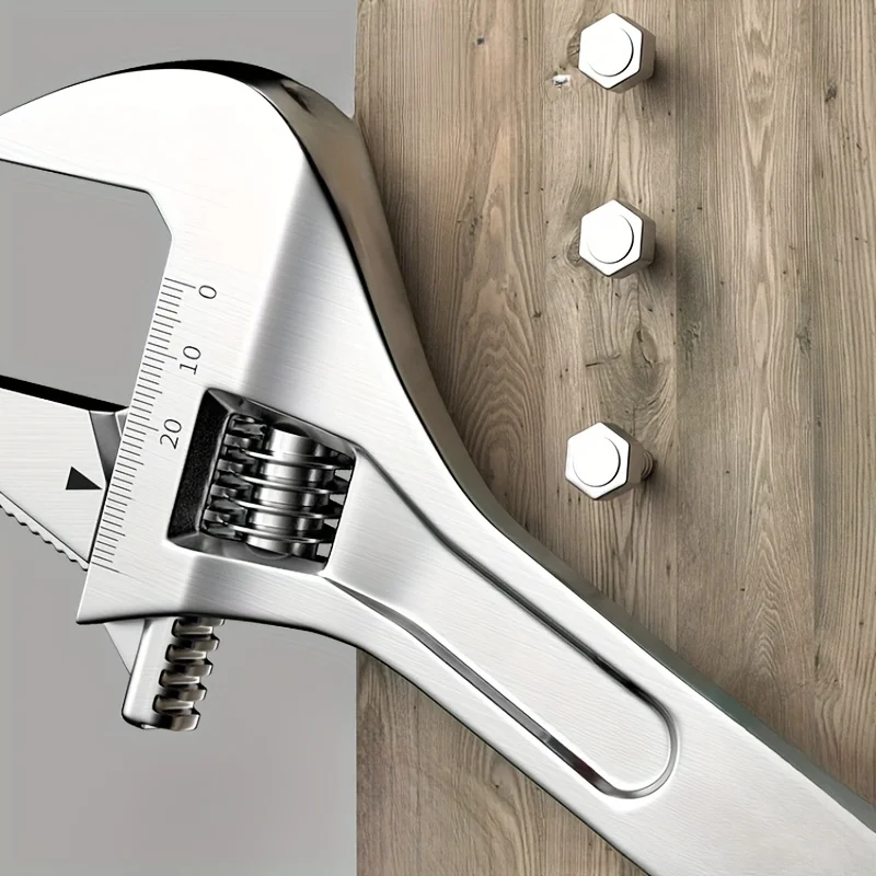 1pc Multi-Angle Adjustable wrench,Hand Tool with Ergonomic Locking Lever,Wide Jaw Design for Plumbing/Auto/DIY