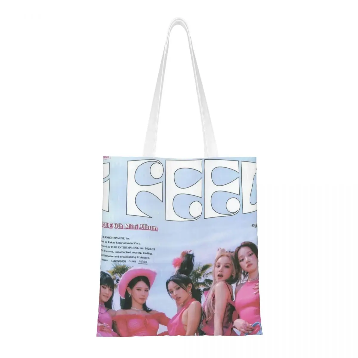 

I Feel (G)I-DLE Canvas Tote Bag Aesthetic Large Capacity Casual Bag for Unisex