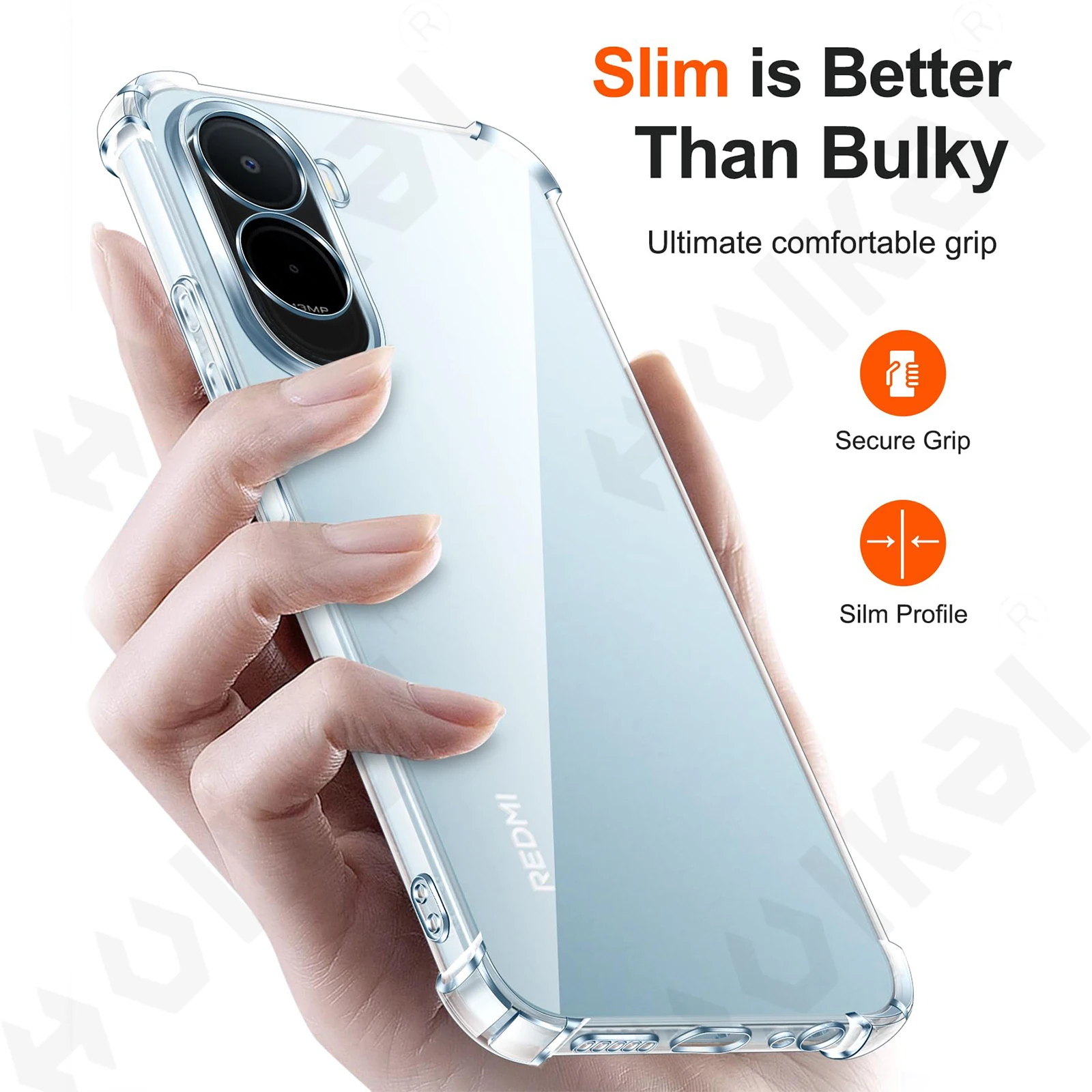 Transparent Soft TPU Protective Case with Corner Bumper Cushion